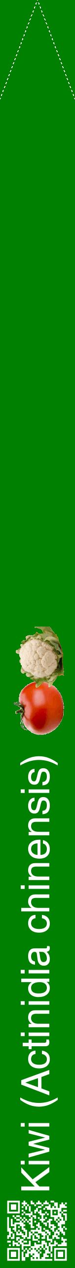Étiquette de : Actinidia chinensis - format b - style blanche9hel avec qrcode et comestibilité simplifiée