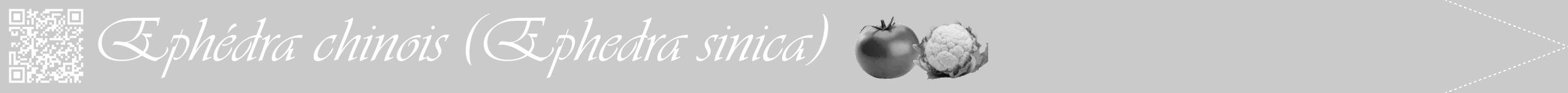 Étiquette de : Ephedra sinica - format b - style blanche21viv avec qrcode et comestibilité simplifiée