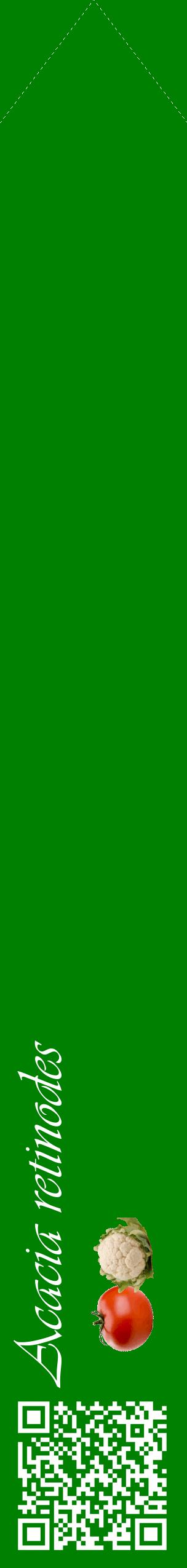 Étiquette de : Acacia retinodes - format c - style blanche9_simpleviv avec qrcode et comestibilité simplifiée