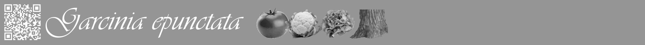 Étiquette de : Garcinia epunctata - format a - style blanche16viv avec qrcode et comestibilité simplifiée