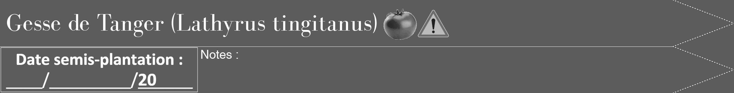 Étiquette de : Lathyrus tingitanus - format b - style blanche49bod avec comestibilité simplifiée