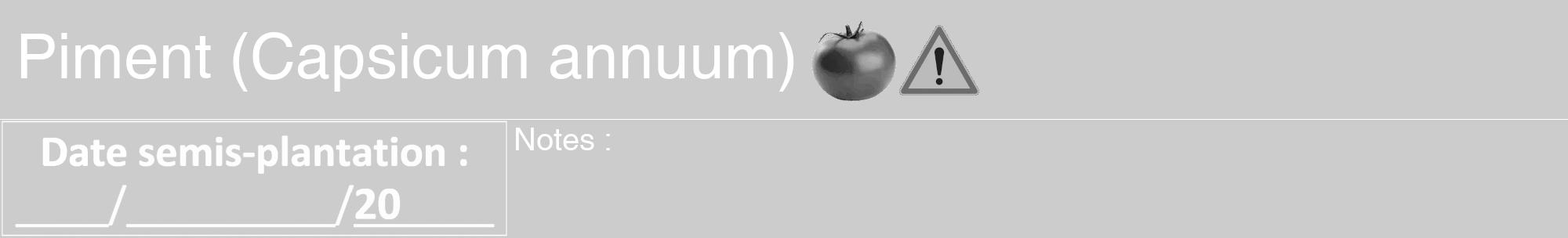 Étiquette de : Capsicum annuum - format a - style blanche0hel avec comestibilité simplifiée