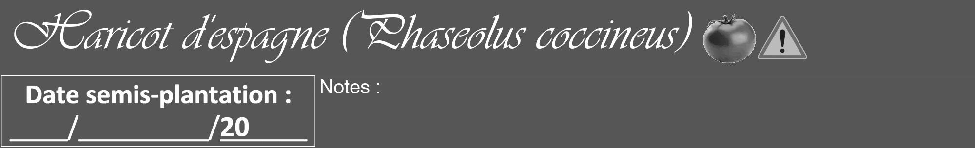 Étiquette de : Phaseolus coccineus - format a - style blanche45basiqueviv avec comestibilité simplifiée