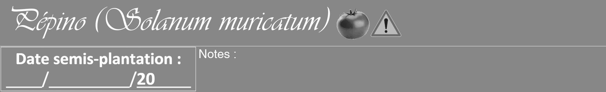 Étiquette de : Solanum muricatum - format a - style blanche12viv avec comestibilité simplifiée