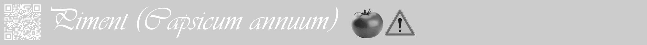 Étiquette de : Capsicum annuum - format a - style blanche0viv avec qrcode et comestibilité simplifiée