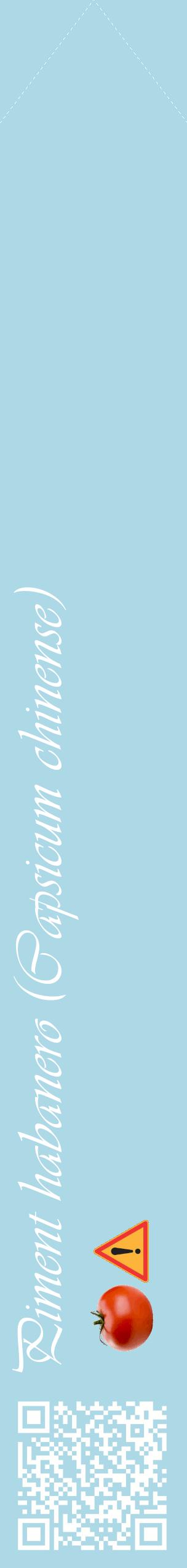 Étiquette de : Capsicum chinense - format c - style blanche0_simpleviv avec qrcode et comestibilité simplifiée
