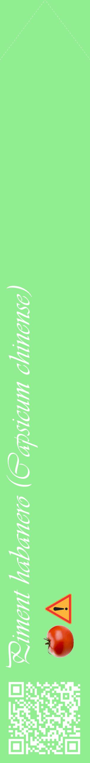Étiquette de : Capsicum chinense - format c - style blanche15_simpleviv avec qrcode et comestibilité simplifiée
