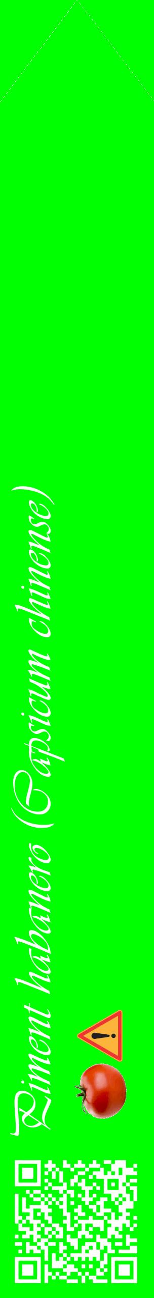 Étiquette de : Capsicum chinense - format c - style blanche16_simpleviv avec qrcode et comestibilité simplifiée