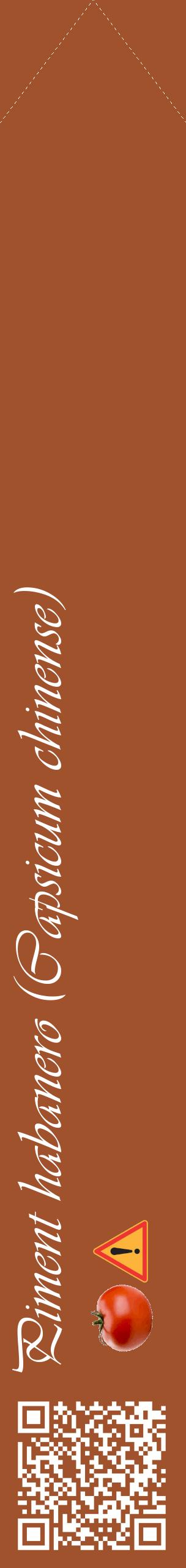 Étiquette de : Capsicum chinense - format c - style blanche32_simpleviv avec qrcode et comestibilité simplifiée