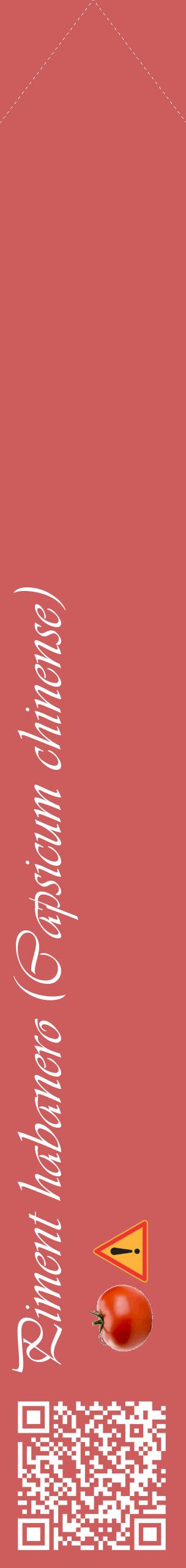 Étiquette de : Capsicum chinense - format c - style blanche35_simpleviv avec qrcode et comestibilité simplifiée