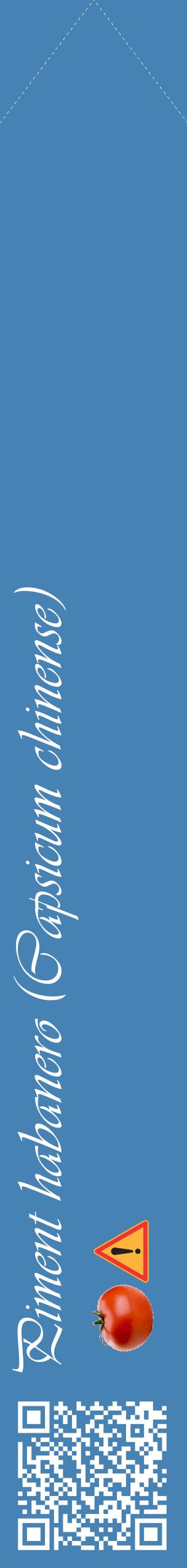 Étiquette de : Capsicum chinense - format c - style blanche5_simpleviv avec qrcode et comestibilité simplifiée