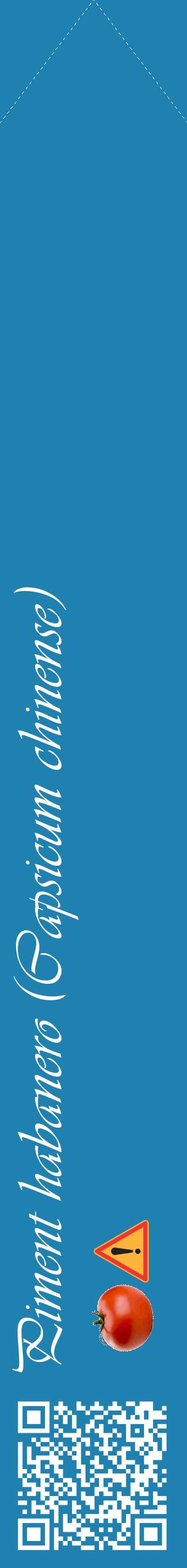 Étiquette de : Capsicum chinense - format c - style blanche6_simpleviv avec qrcode et comestibilité simplifiée