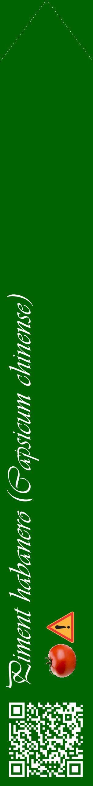 Étiquette de : Capsicum chinense - format c - style blanche8_simpleviv avec qrcode et comestibilité simplifiée