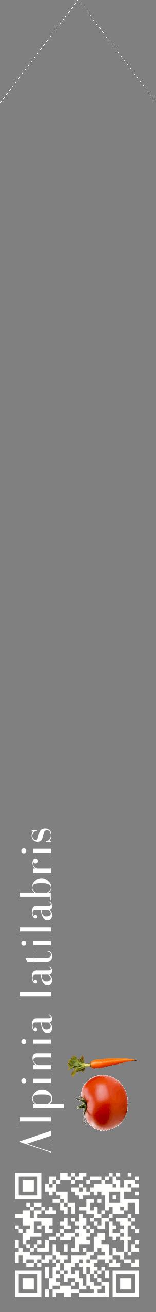 Étiquette de : Alpinia latilabris - format c - style blanche57_simplebod avec qrcode et comestibilité simplifiée
