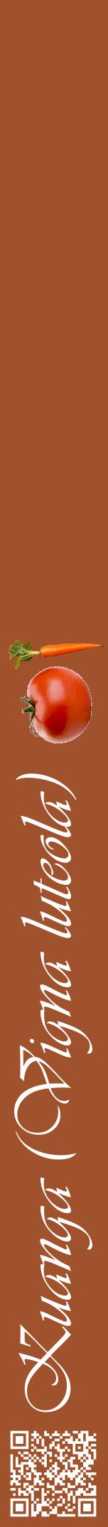 Étiquette de : Vigna luteola - format a - style blanche32viv avec qrcode et comestibilité simplifiée