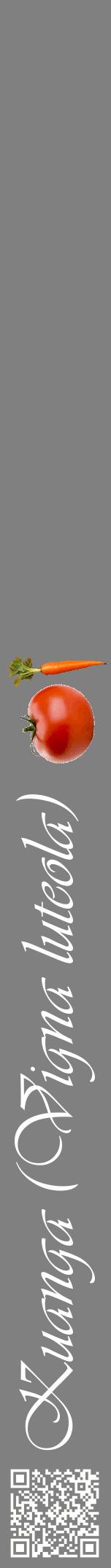 Étiquette de : Vigna luteola - format a - style blanche57viv avec qrcode et comestibilité simplifiée