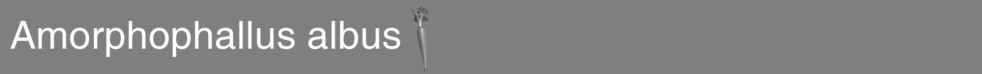 Étiquette de : Amorphophallus albus - format a - style blanche31hel avec comestibilité simplifiée