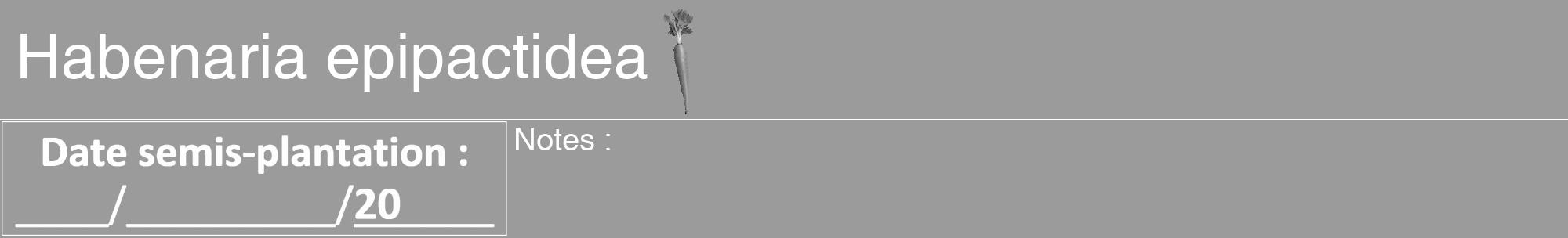 Étiquette de : Habenaria epipactidea - format a - style blanche52hel avec comestibilité simplifiée