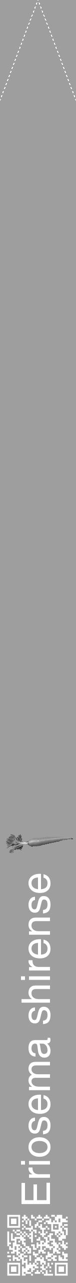Étiquette de : Eriosema shirense - format b - style blanche42hel avec qrcode et comestibilité simplifiée - position verticale