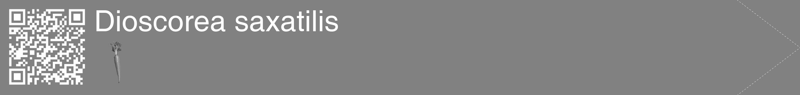 Étiquette de : Dioscorea saxatilis - format c - style blanche50_simple_simplehel avec qrcode et comestibilité simplifiée