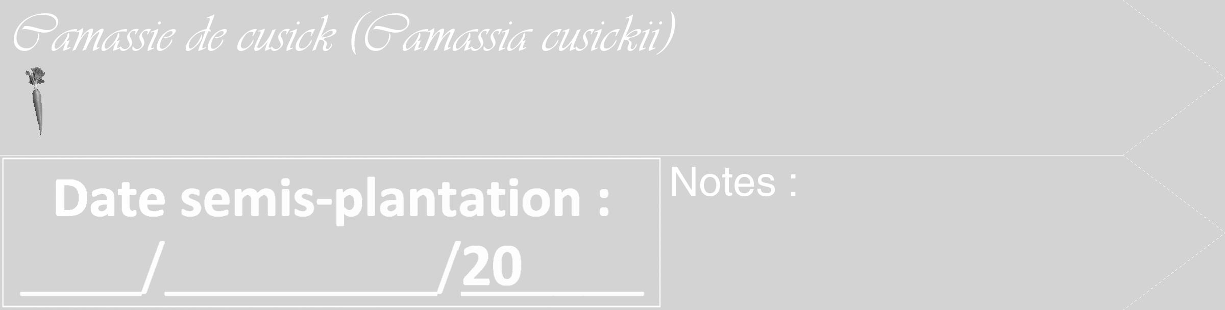 Étiquette de : Camassia cusickii - format c - style blanche56_simple_simpleviv avec comestibilité simplifiée