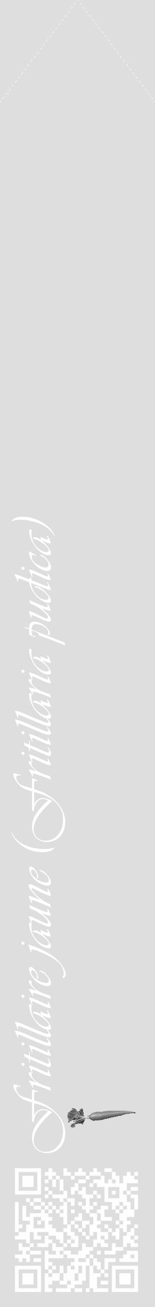 Étiquette de : Fritillaria pudica - format c - style blanche20_simple_simpleviv avec qrcode et comestibilité simplifiée - position verticale