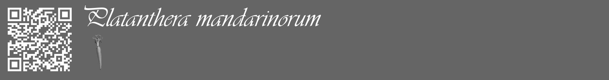 Étiquette de : Platanthera mandarinorum - format c - style blanche32_basique_basiqueviv avec qrcode et comestibilité simplifiée
