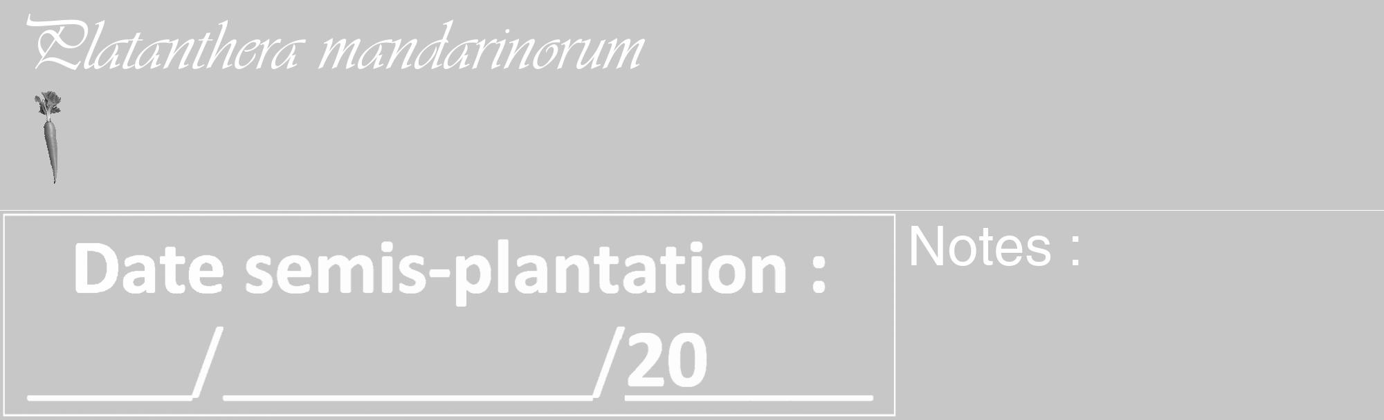 Étiquette de : Platanthera mandarinorum - format c - style blanche15_basique_basiqueviv avec comestibilité simplifiée