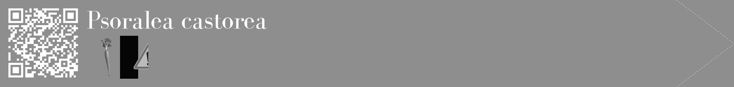 Étiquette de : Psoralea castorea - format c - style blanche25_simple_simplebod avec qrcode et comestibilité simplifiée