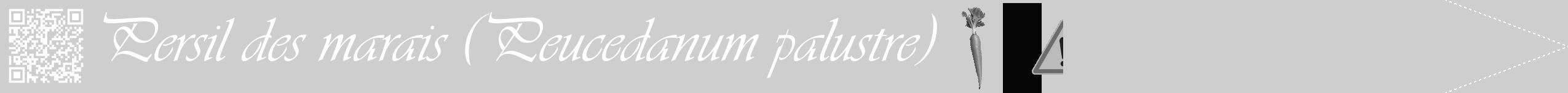 Étiquette de : Peucedanum palustre - format b - style blanche17viv avec qrcode et comestibilité simplifiée