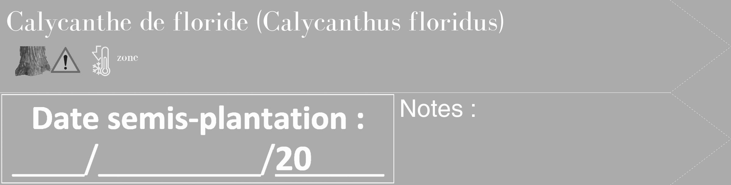 Étiquette de : Calycanthus floridus - format c - style blanche37_simple_simplebod avec comestibilité simplifiée