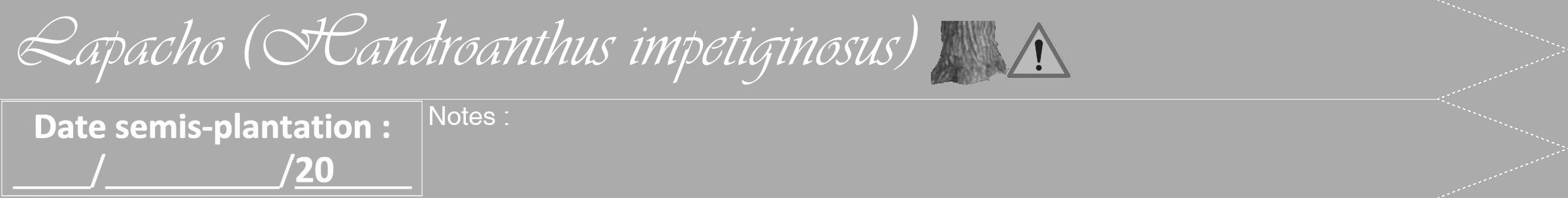 Étiquette de : Handroanthus impetiginosus - format b - style blanche37viv avec comestibilité simplifiée