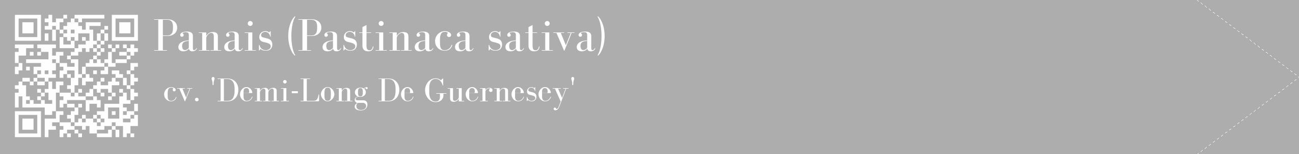 Étiquette de : Pastinaca sativa cv. 'Demi-Long De Guernesey' - format c - style blanche22_simple_simplebod avec qrcode et comestibilité