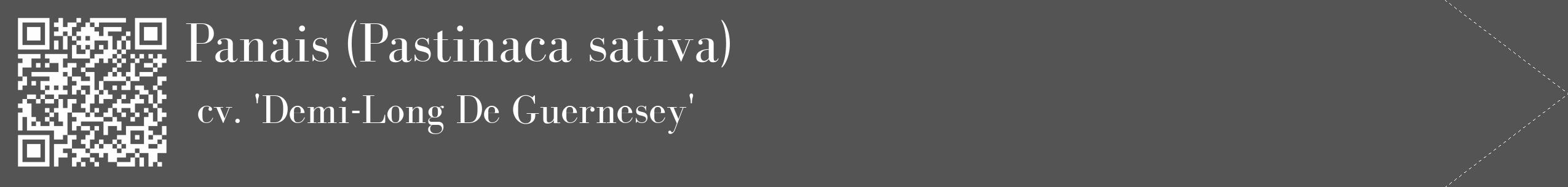 Étiquette de : Pastinaca sativa cv. 'Demi-Long De Guernesey' - format c - style blanche36_simple_simplebod avec qrcode et comestibilité