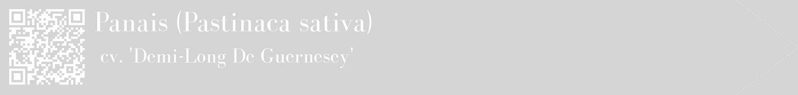 Étiquette de : Pastinaca sativa cv. 'Demi-Long De Guernesey' - format c - style blanche40_simple_simplebod avec qrcode et comestibilité