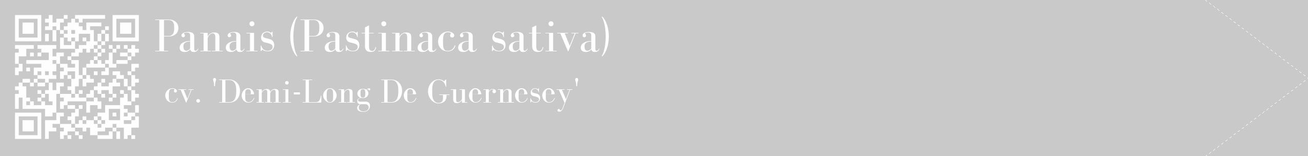 Étiquette de : Pastinaca sativa cv. 'Demi-Long De Guernesey' - format c - style blanche54_simple_simplebod avec qrcode et comestibilité