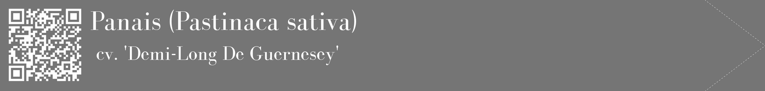 Étiquette de : Pastinaca sativa cv. 'Demi-Long De Guernesey' - format c - style blanche5_simple_simplebod avec qrcode et comestibilité