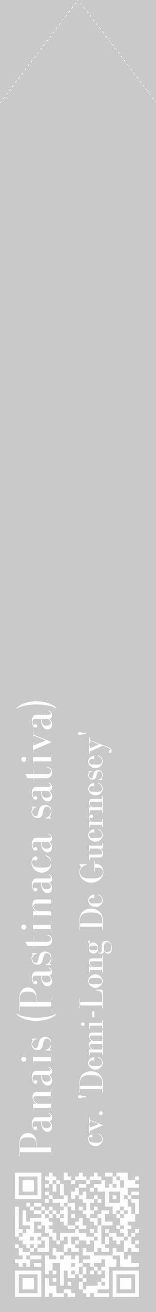 Étiquette de : Pastinaca sativa cv. 'Demi-Long De Guernesey' - format c - style blanche54_simple_simplebod avec qrcode et comestibilité - position verticale