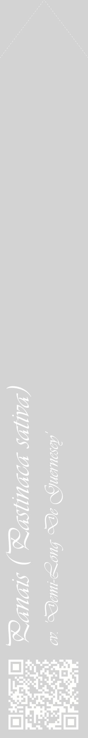 Étiquette de : Pastinaca sativa cv. 'Demi-Long De Guernesey' - format c - style blanche56_simpleviv avec qrcode et comestibilité