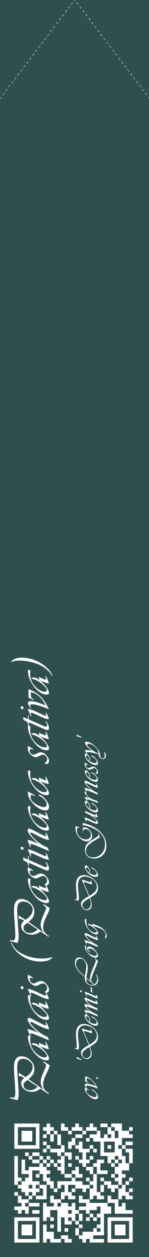 Étiquette de : Pastinaca sativa cv. 'Demi-Long De Guernesey' - format c - style blanche58_simpleviv avec qrcode et comestibilité