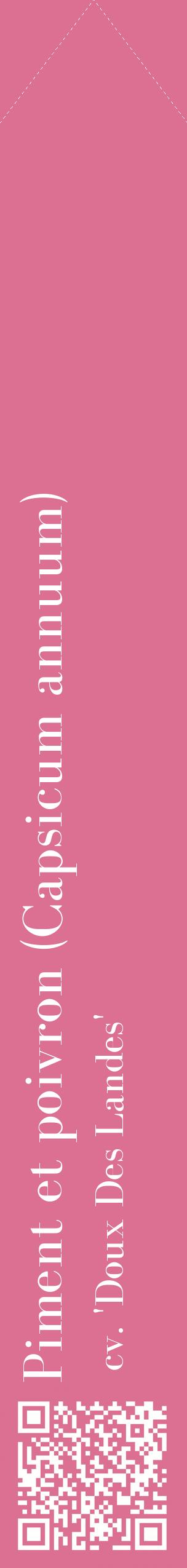Étiquette de : Capsicum annuum cv. 'Doux Des Landes' - format c - style blanche44_simplebod avec qrcode et comestibilité