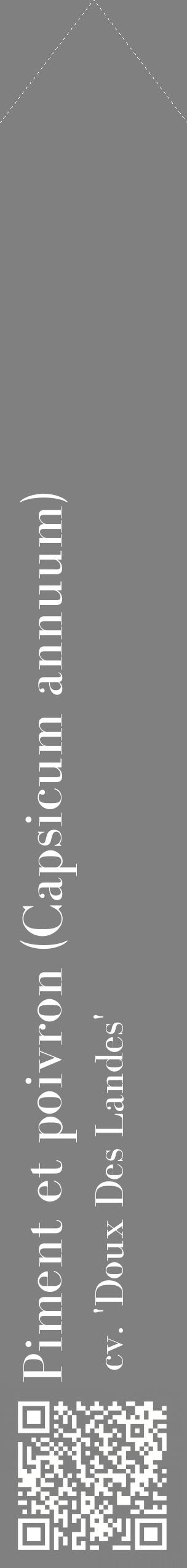Étiquette de : Capsicum annuum cv. 'Doux Des Landes' - format c - style blanche57_simplebod avec qrcode et comestibilité