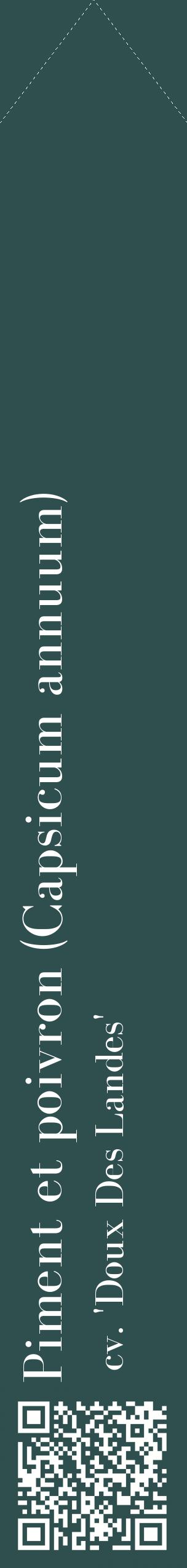 Étiquette de : Capsicum annuum cv. 'Doux Des Landes' - format c - style blanche58_simplebod avec qrcode et comestibilité