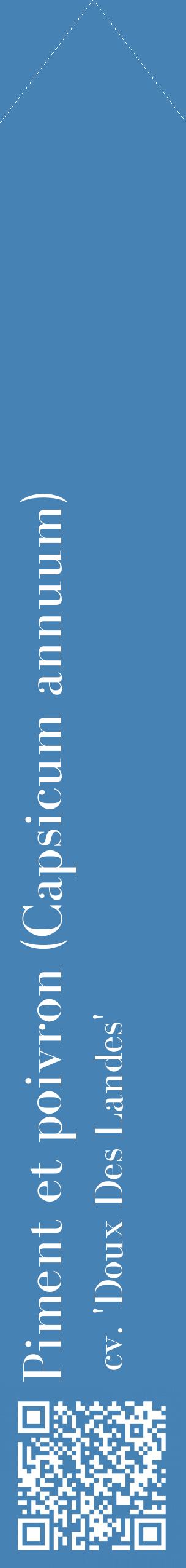 Étiquette de : Capsicum annuum cv. 'Doux Des Landes' - format c - style blanche5_simplebod avec qrcode et comestibilité