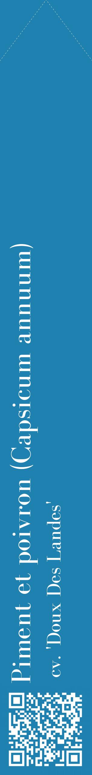 Étiquette de : Capsicum annuum cv. 'Doux Des Landes' - format c - style blanche6_simplebod avec qrcode et comestibilité