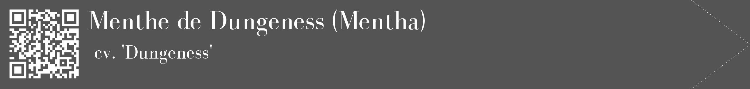 Étiquette de : Mentha cv. 'Dungeness' - format c - style blanche30_simple_simplebod avec qrcode et comestibilité