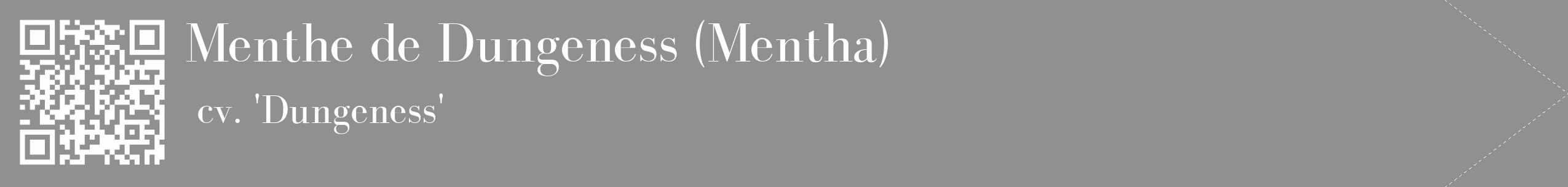 Étiquette de : Mentha cv. 'Dungeness' - format c - style blanche4_simple_simplebod avec qrcode et comestibilité