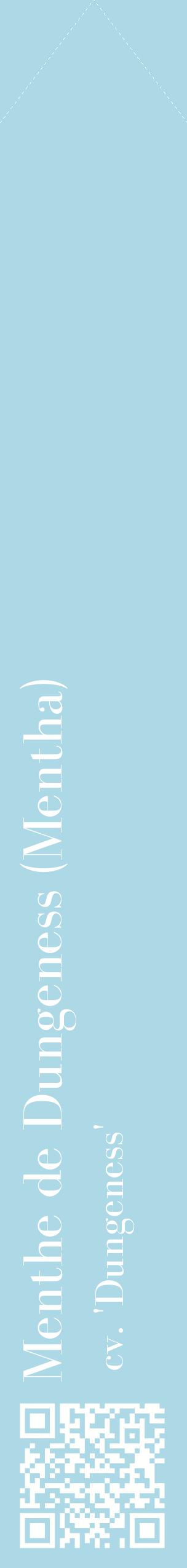 Étiquette de : Mentha cv. 'Dungeness' - format c - style blanche0_simplebod avec qrcode et comestibilité