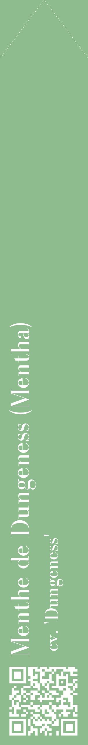 Étiquette de : Mentha cv. 'Dungeness' - format c - style blanche13_simplebod avec qrcode et comestibilité
