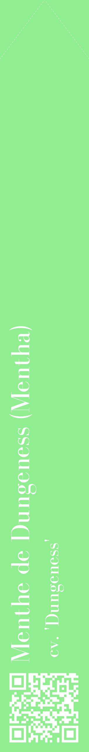 Étiquette de : Mentha cv. 'Dungeness' - format c - style blanche15_simplebod avec qrcode et comestibilité